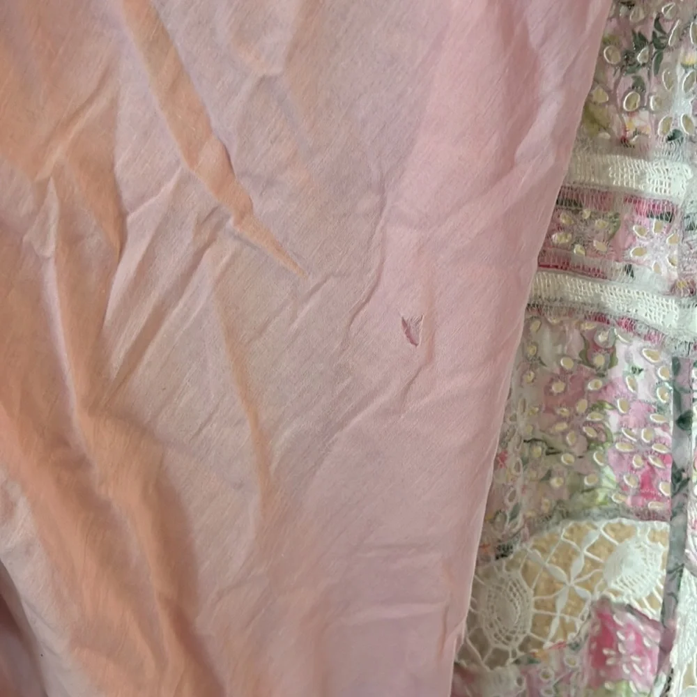 LoveShackFancy Pink Magenta Floral Eyelet Carlie Victorian Midi Dress - Picture 8 of 10